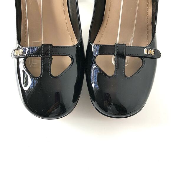 NEW Dior Aime Patent Calfskin Leather Black Maryjane Platform Pumps 38 - Picture 3 of 8